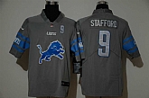 Nike Lions 9 Matthew Stafford Gray Team Big Logo Number Vapor Untouchable Limited Jersey,baseball caps,new era cap wholesale,wholesale hats